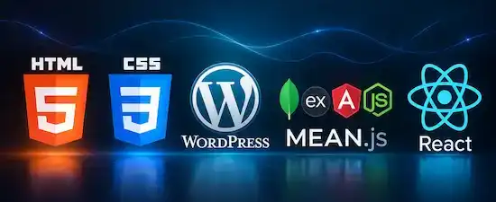 Technologies Web: HTML, CSS, WordPress, MEAN.js et React